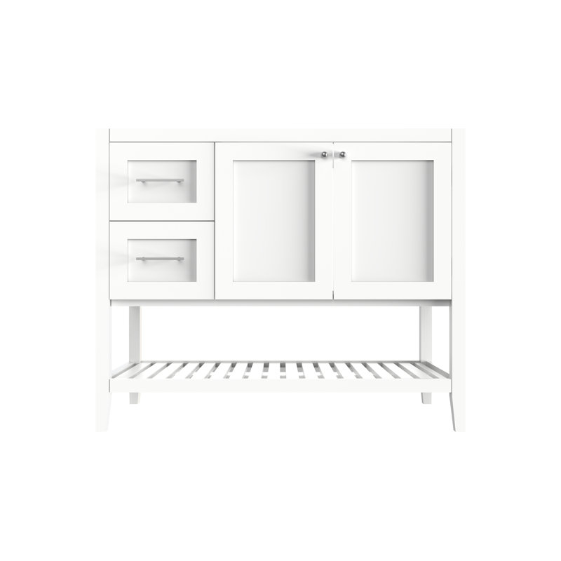 DISAR 42'' Single Bathroom Vanity Base Only in White Wayfair